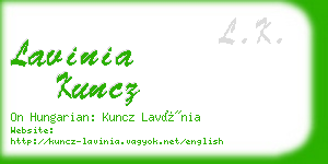 lavinia kuncz business card